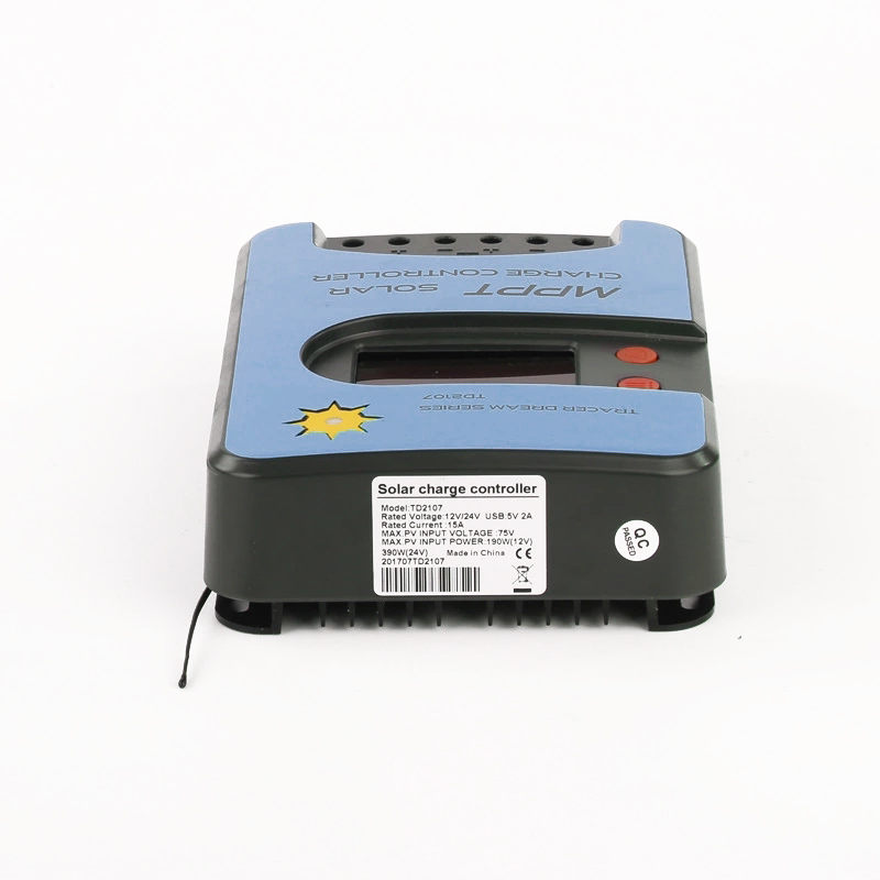 15A MPPT 太阳能充电控制器 太阳能稳压器 12V/24V 自动液晶显示屏